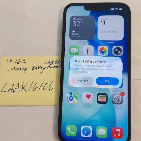 Apple iPhone 16e - Unlocked Non-US, 128 GB, Black, A3409