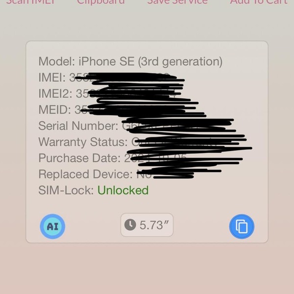 Apple iPhone SE 3rd Gen 2022 - Unlocked, 64 GB, Midnight, A2595