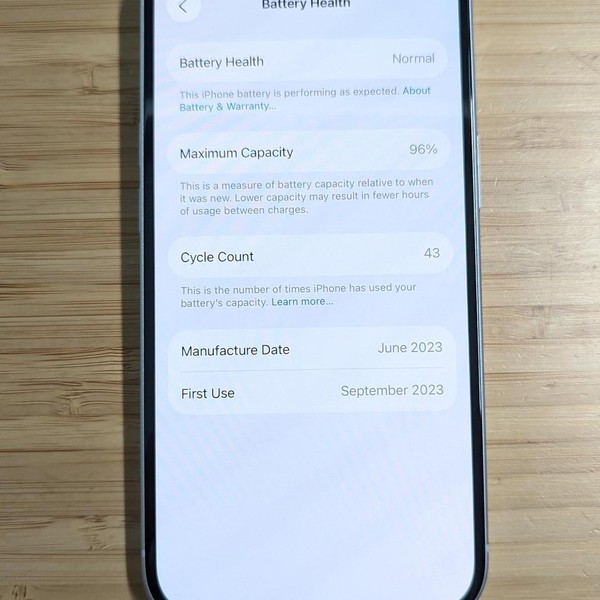 Apple iPhone 15 - Unlocked, 128 GB, Blue, A2846