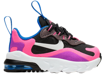 Nike Air Max 270 React Black Hyper Pink Vivid Purple (TD) for sale