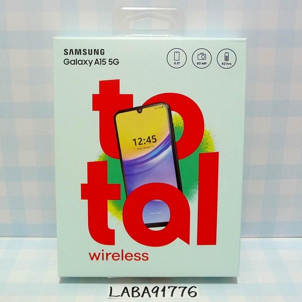 Samsung Galaxy A15 5G - Total by Verizon, 64 GB, Black & Blue, 4 GB