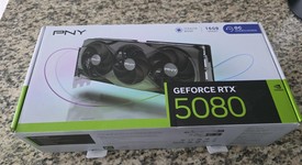 Used
													PNY GeForce RTX 5080 - VCG508016TFXPB1-O, 5080 Triple Fan OC, photo 1 of 5
