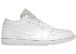 Jordan 1 Low Triple White Tumbled Leather