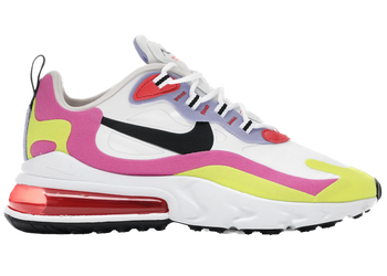 Nike Air Max 270 React White Pink Yellow (Women's) for sale