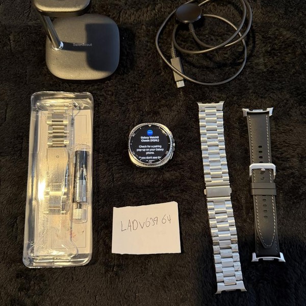 Samsung Galaxy Watch8 Classic - Unlocked, Black, SM-L505, 46mm