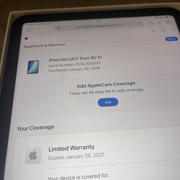 Apple iPad Mini 7th Gen - Wi-Fi, 256 GB, Blue, A2993