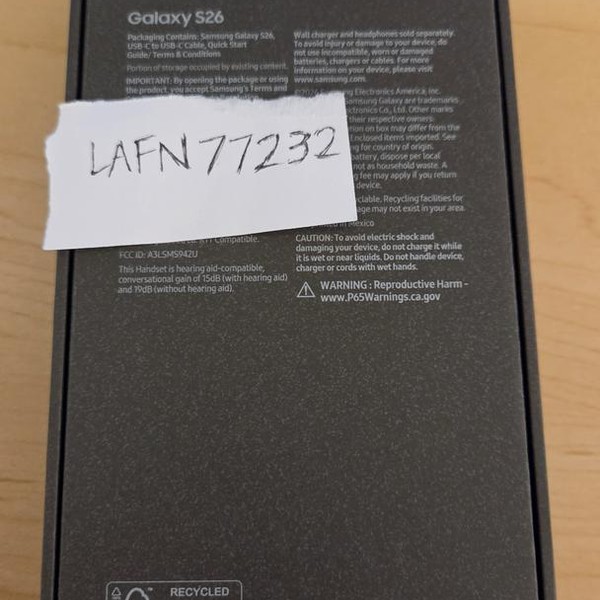 Samsung Galaxy S26 - Unlocked, 512 GB, Black, 12 GB, SM-S942U1