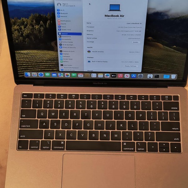 MacBook Air 2018 - 13 inch - 512 GB, Gray, 16 GB, Intel Core i5