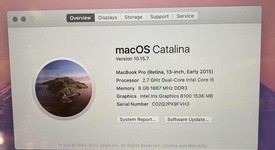 Good
													MacBook Pro 2015 (Retina) - 13" - Silver, 128 GB, 8 GB, photo 1 of 7