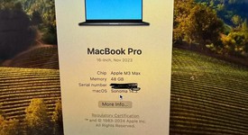 Mint
													MacBook Pro Late 2023 (M3) - 16" - Apple M3 Max 16-core, Black, 1 TB, 48 GB, 40-core GPU, photo 1 of 7