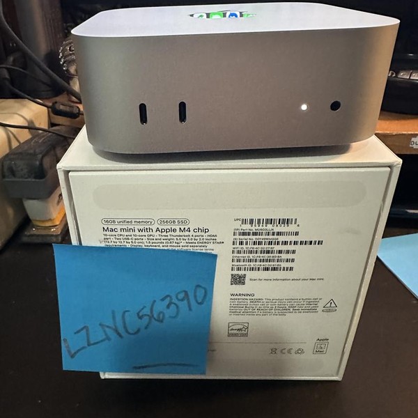 Mac Mini 2024 - 256 GB, 16 GB, Apple M4
