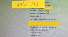 New
													Apple iPhone 16e - Unlocked, White, 128 GB, A3212, photo 3 of 3