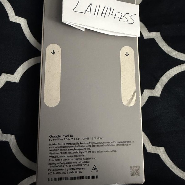Google Pixel 10 - T-Mobile, 128 GB, Obsidian, GLBW0