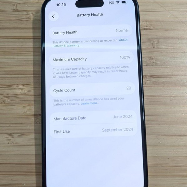 Apple iPhone 15 - Unlocked, 128 GB, Black, A2846