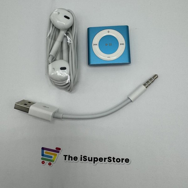 Apple iPod Shuffle 4th Gen - Blue, 2 GB, A1373