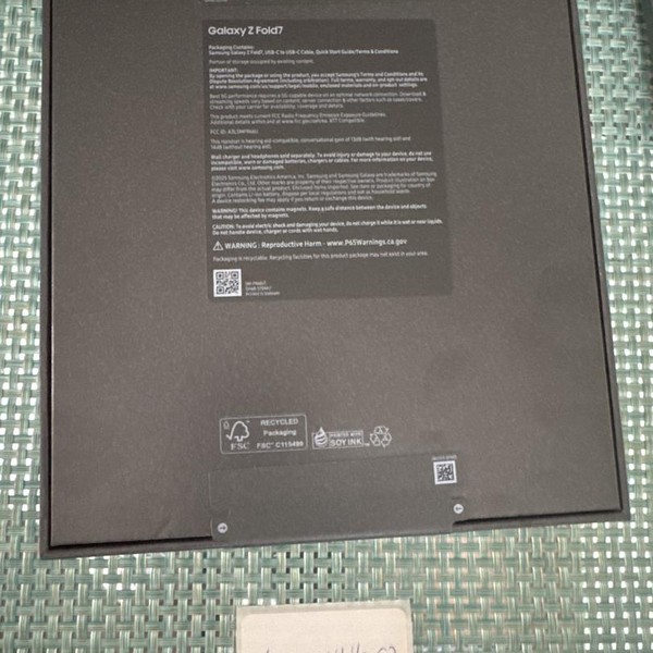 Samsung Galaxy Z Fold7 - Unlocked, 1 TB, Jetblack, 16 GB, SM-F966U1