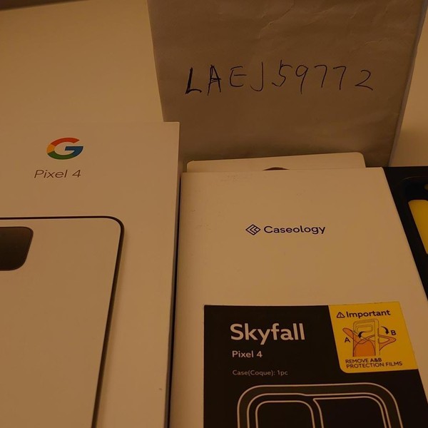 Google Pixel 4 - Unlocked, 64 GB, White, 6 GB, G020I, Google Edition