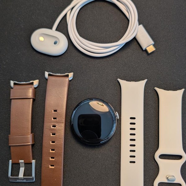 Google Pixel Watch 4 - Google Fi, Silver, 45mm, LTE