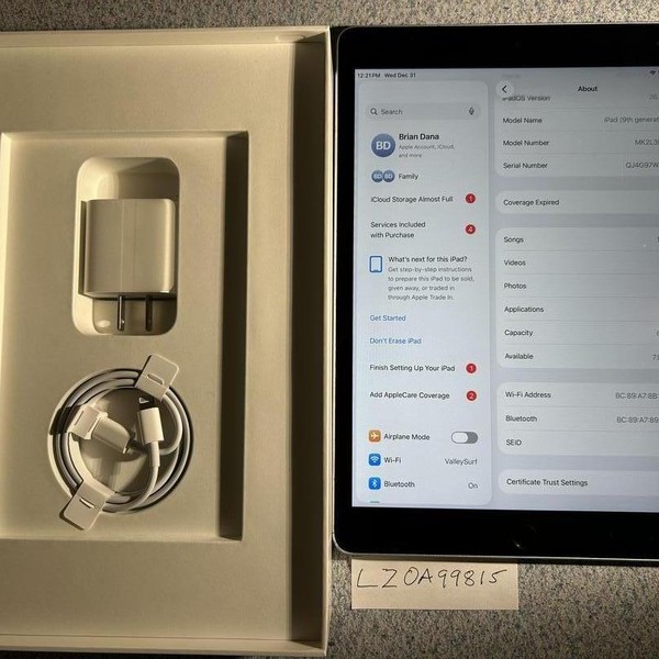 Apple iPad 9th Gen - Wi-Fi, 64 GB, Silver, A2602