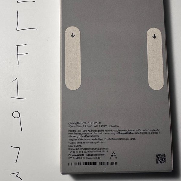 Google Pixel 10 Pro XL - Unlocked, 1 TB, Obsidian, GUL82