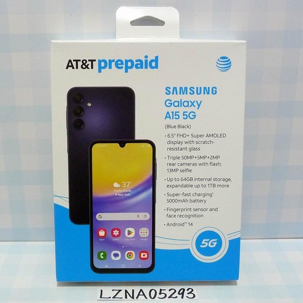 Samsung Galaxy A15 5G - AT&T, 64 GB, Black & Blue, 4 GB
