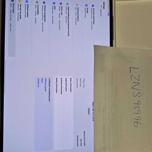 Samsung Galaxy Tab  S10 Ultra - Wi-Fi, 256 GB, Moonstone Gray, 12 GB, SM-X920