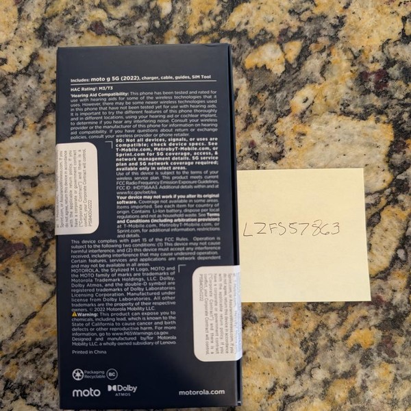 Moto G 5G (2022) - T-Mobile, 64 GB, Gray, 4 GB