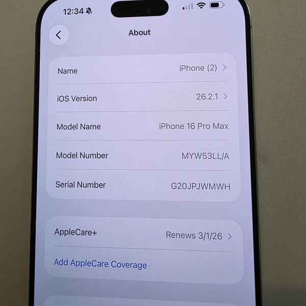 Apple iPhone 16 Pro Max - Unlocked, 256 GB, Desert, A3084