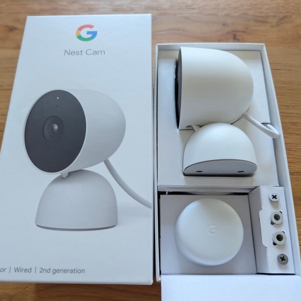 Google Nest Cam (Indoor) 2nd Gen - Snow, Wired