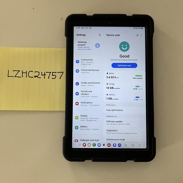 Samsung Galaxy Tab A7 Lite - Spectrum, 32 GB, Gray, 3 GB, SM-T227U