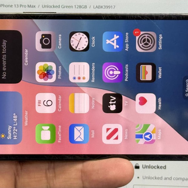 Apple iPhone 13 Pro Max - Unlocked, 128 GB, Green, A2484