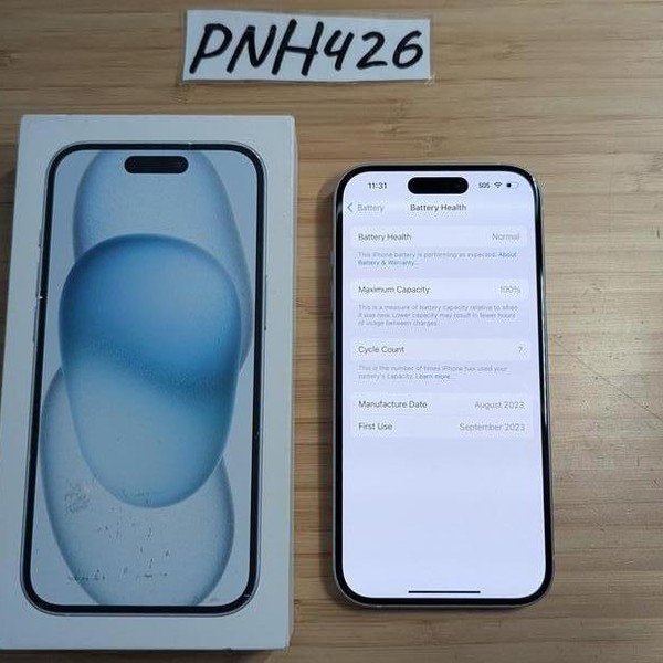 Apple iPhone 15 - Unlocked, 128 GB, Blue, A2846