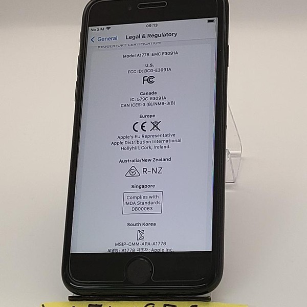 Apple iPhone 7 - Unlocked, 128 GB, Black, A1778, GSM