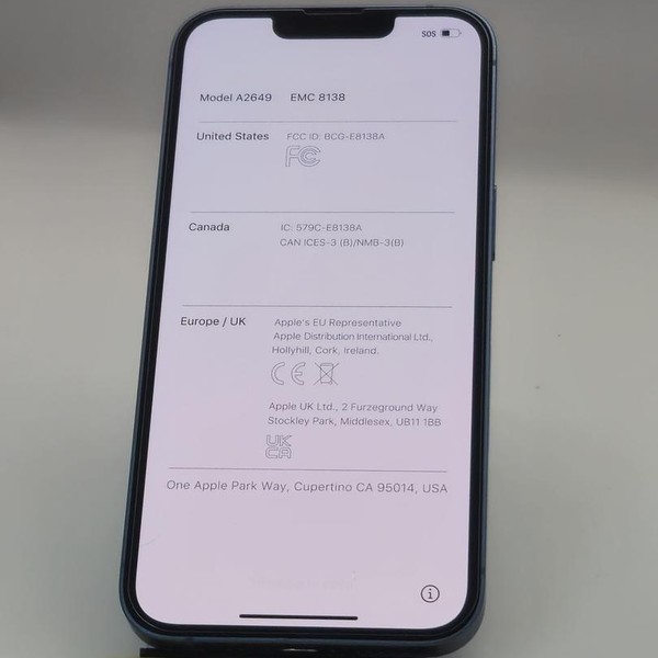 Apple iPhone 14 - Unlocked, 128 GB, Blue, A2649