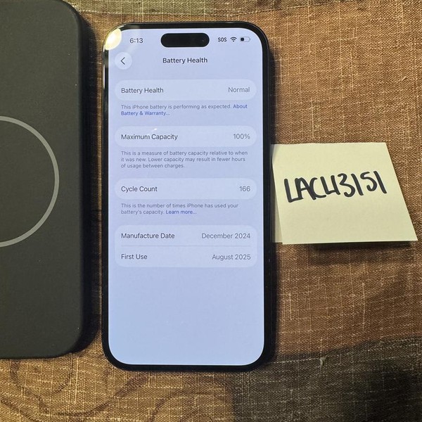 Apple iPhone 16 - Unlocked, 128 GB, Black, A3081