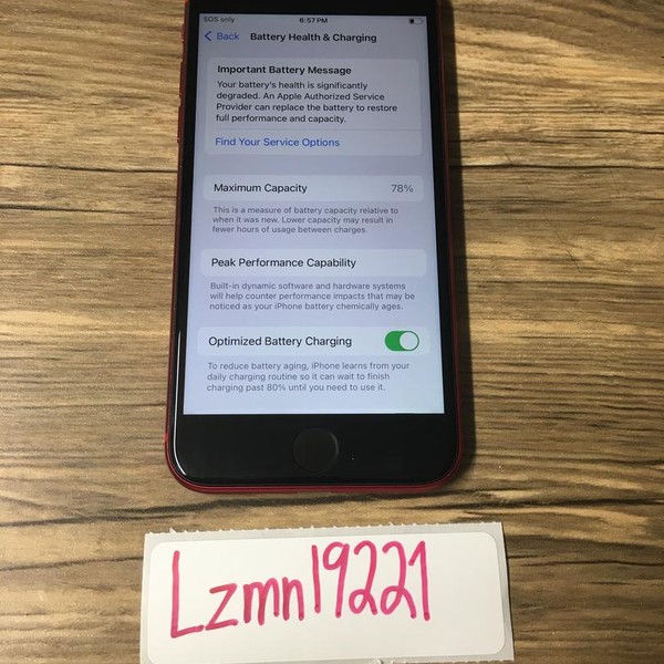 Apple iPhone SE 2nd Gen 2020 - Unlocked, 128 GB, Red, A2275