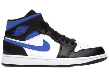 Jordan 1 Mid White Black Racer Blue for sale