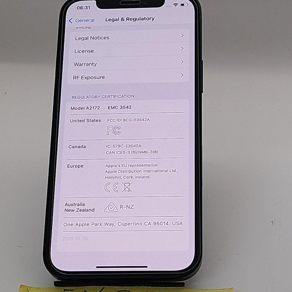 Apple iPhone 12 - AT&T, 64 GB, Black, A2172