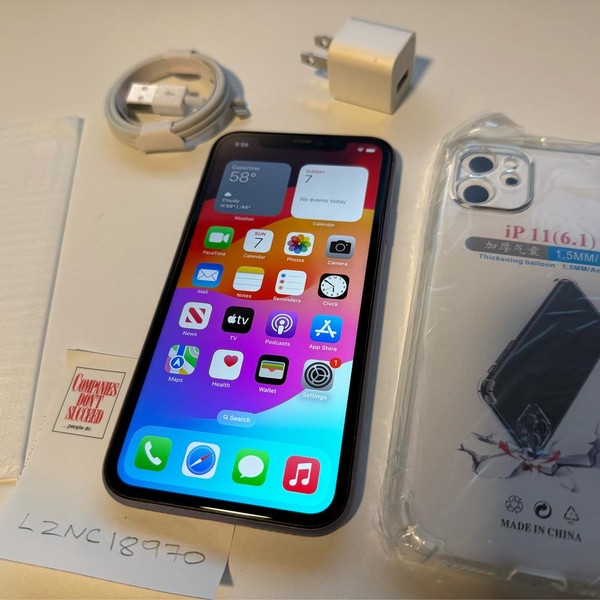 Apple iPhone 11 - Unlocked, 64 GB, Purple, A2111
