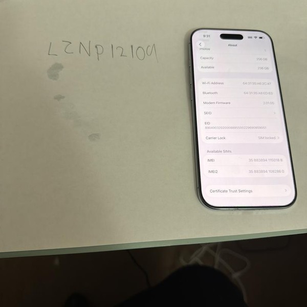 Apple iPhone Air - T-Mobile, 256 GB, Sky Blue, A3260