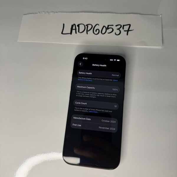 Apple iPhone 15 - Unlocked, 128 GB, Black, A2846