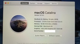 Good
													MacBook Air 2019 - 13" - I5, Silver, 256 GB, 16 GB, photo 4 of 5