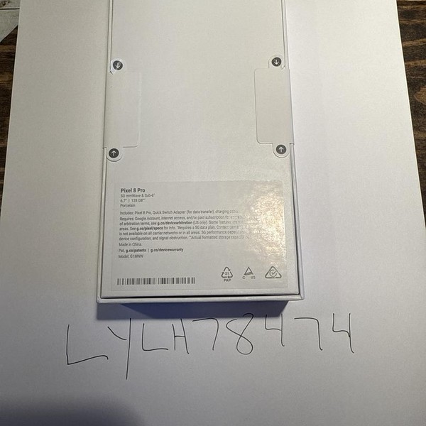 Google Pixel 8 Pro - Unlocked, 128 GB, Porcelain, 12 GB, G1MNW, mmWave 5G