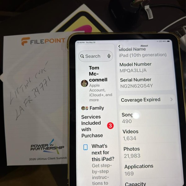 Apple iPad (10th Gen) - Wi-Fi, 256 GB, Yellow, A2696