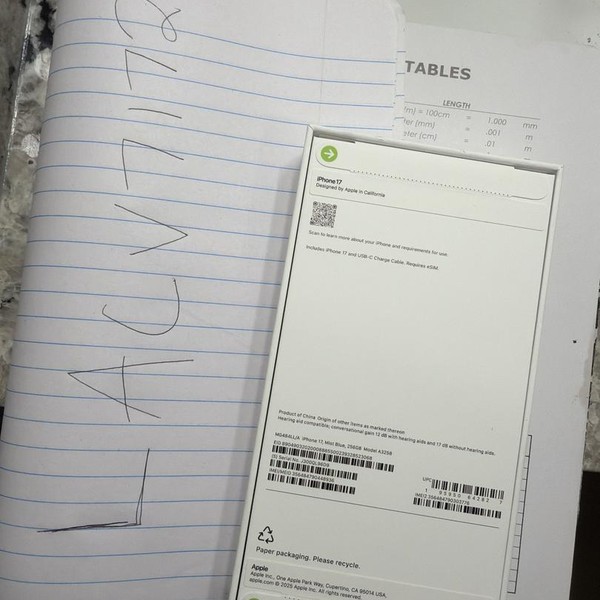 Apple iPhone 17 - T-Mobile, 256 GB, Mist Blue, A3258