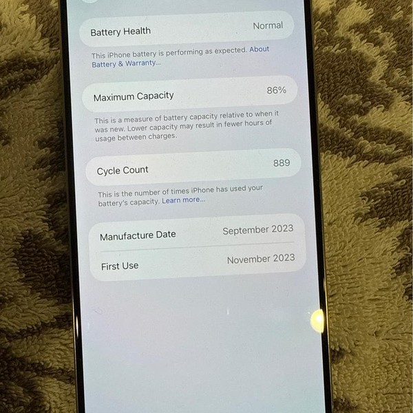 Apple iPhone 15 Pro Max - Unlocked, 256 GB, White, A2849