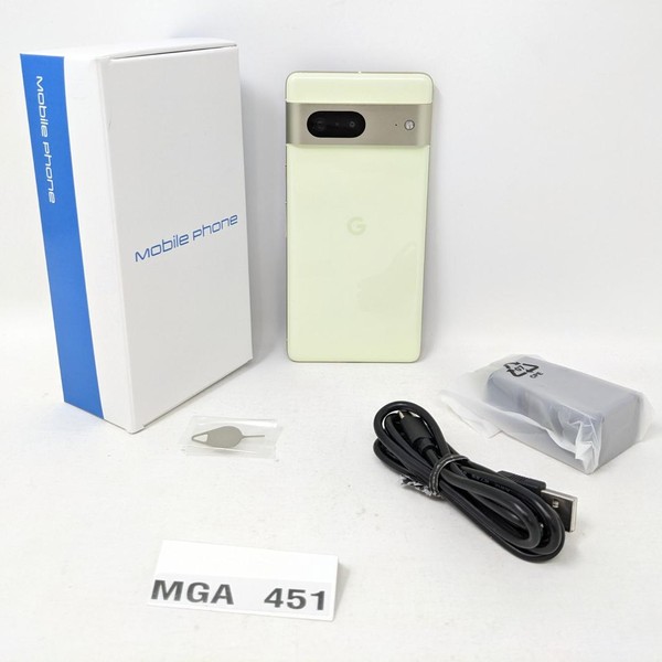 Google Pixel 7 - Unlocked, 256 GB, Lemongrass, 8 GB, GVU6C, Sub-6 5G
