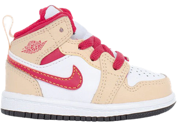 Jordan 1 Mid Light Curry Cardinal (TD) for sale