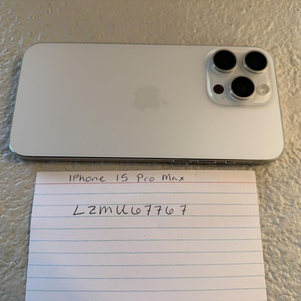 Apple iPhone 15 Pro Max - Unlocked, 256 GB, White, A2849