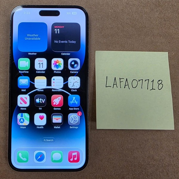 Apple iPhone 14 Pro Max - Unlocked, 256 GB, Black, A2651